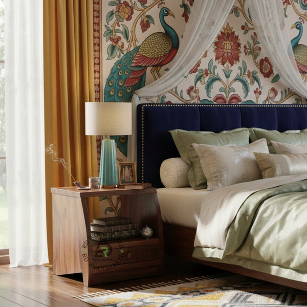 SLOPED OPEN CUBBY BEDSIDE