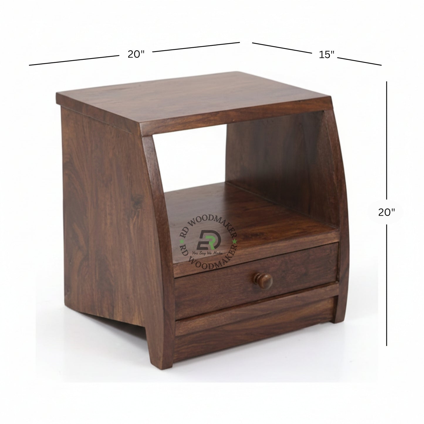 SLOPED OPEN CUBBY BEDSIDE