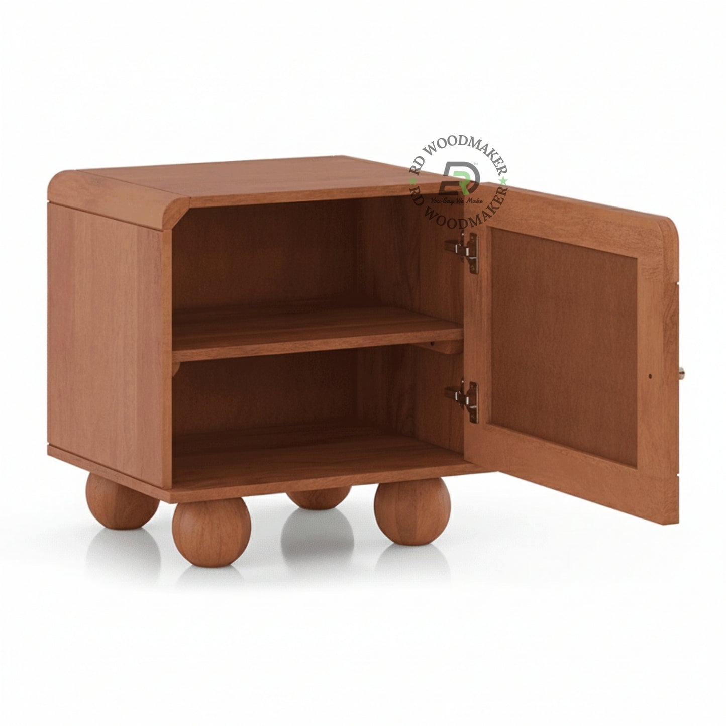 RATTAN ORB-LEG BEDSIDE