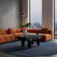 MODERN SCULPTURAL COFFEE TABLE WITH OVAL LEGS