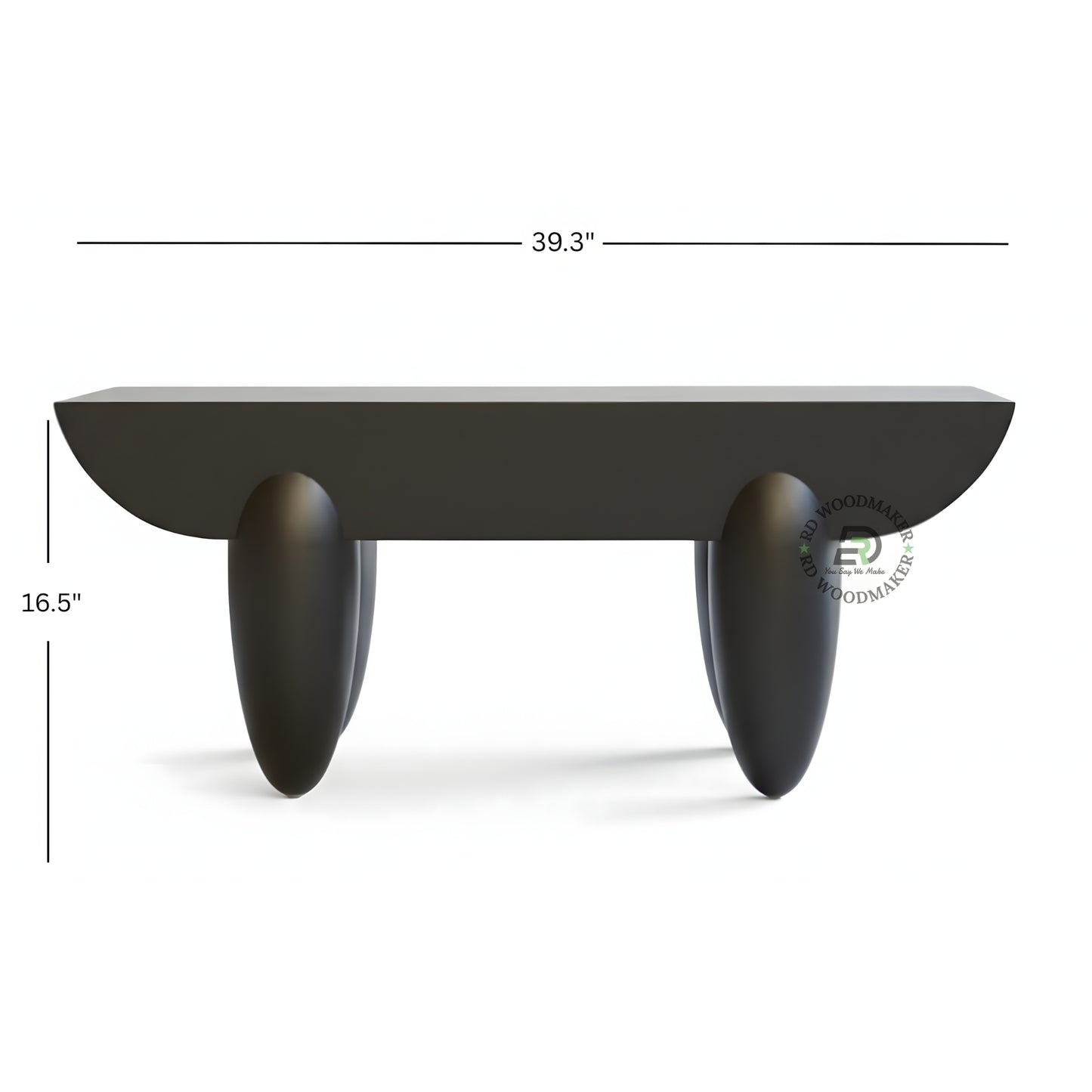 MODERN SCULPTURAL COFFEE TABLE WITH OVAL LEGS