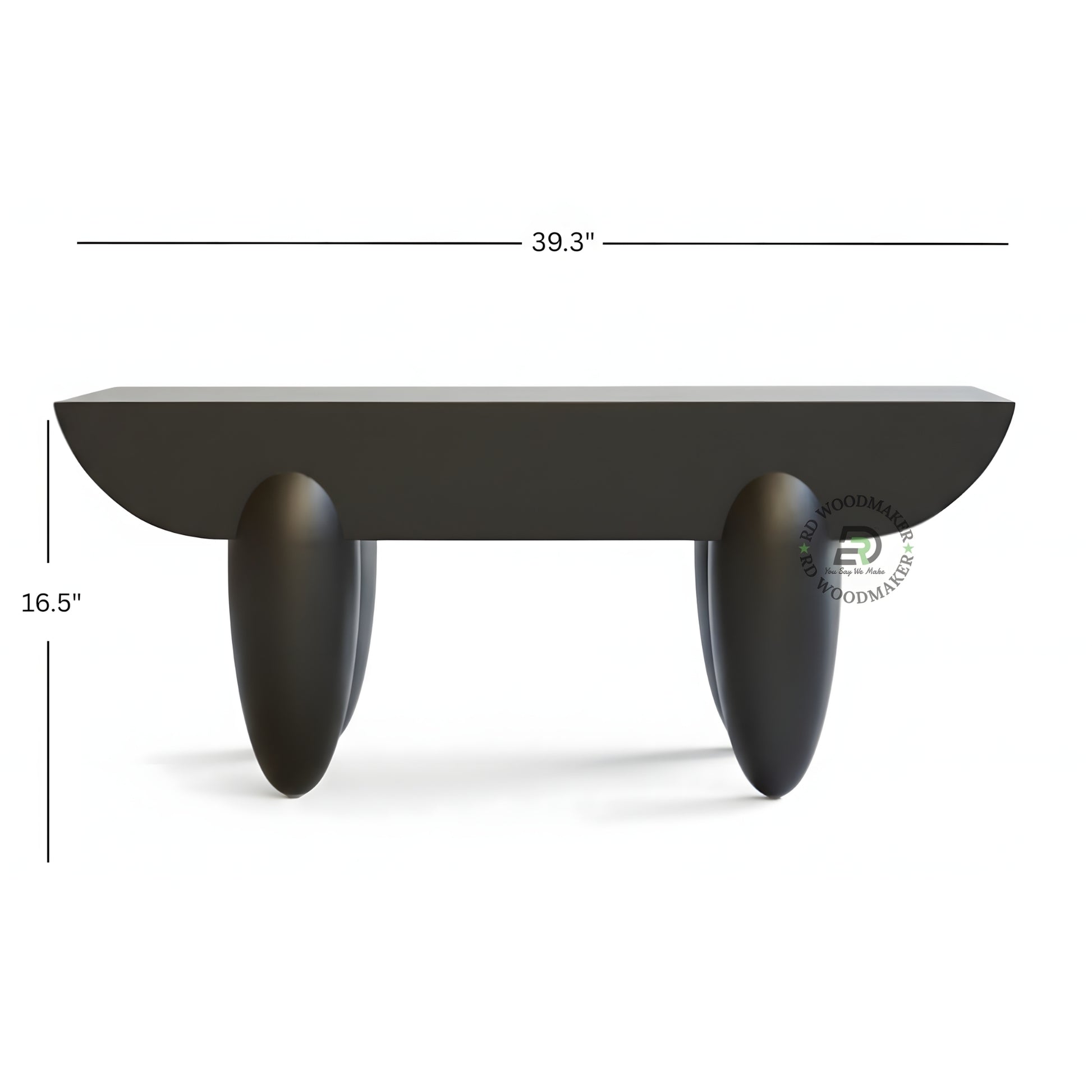 MODERN SCULPTURAL COFFEE TABLE WITH OVAL LEGS
