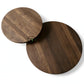 MINIMAL ROUND WOODEN COFFEE TABLE WITH TAPERED LEGS