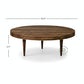 MINIMAL ROUND WOODEN COFFEE TABLE WITH TAPERED LEGS