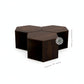 MODULAR HEXAGON WOODEN COFFEE TABLE SET