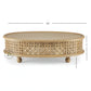 HANDCARVED OVAL JAALI DESIGN COFFEE TABLE