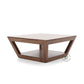 MODERN GEOMETRIC FRAME COFFEE TABLE WITH LOWER SHELF