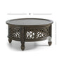 CLASSIC ROUND SCROLL CARVED WOODEN COFFEE TABLE