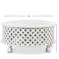 HANDCARVED GEOMETRIC JAALI ROUND COFFEE TABLE