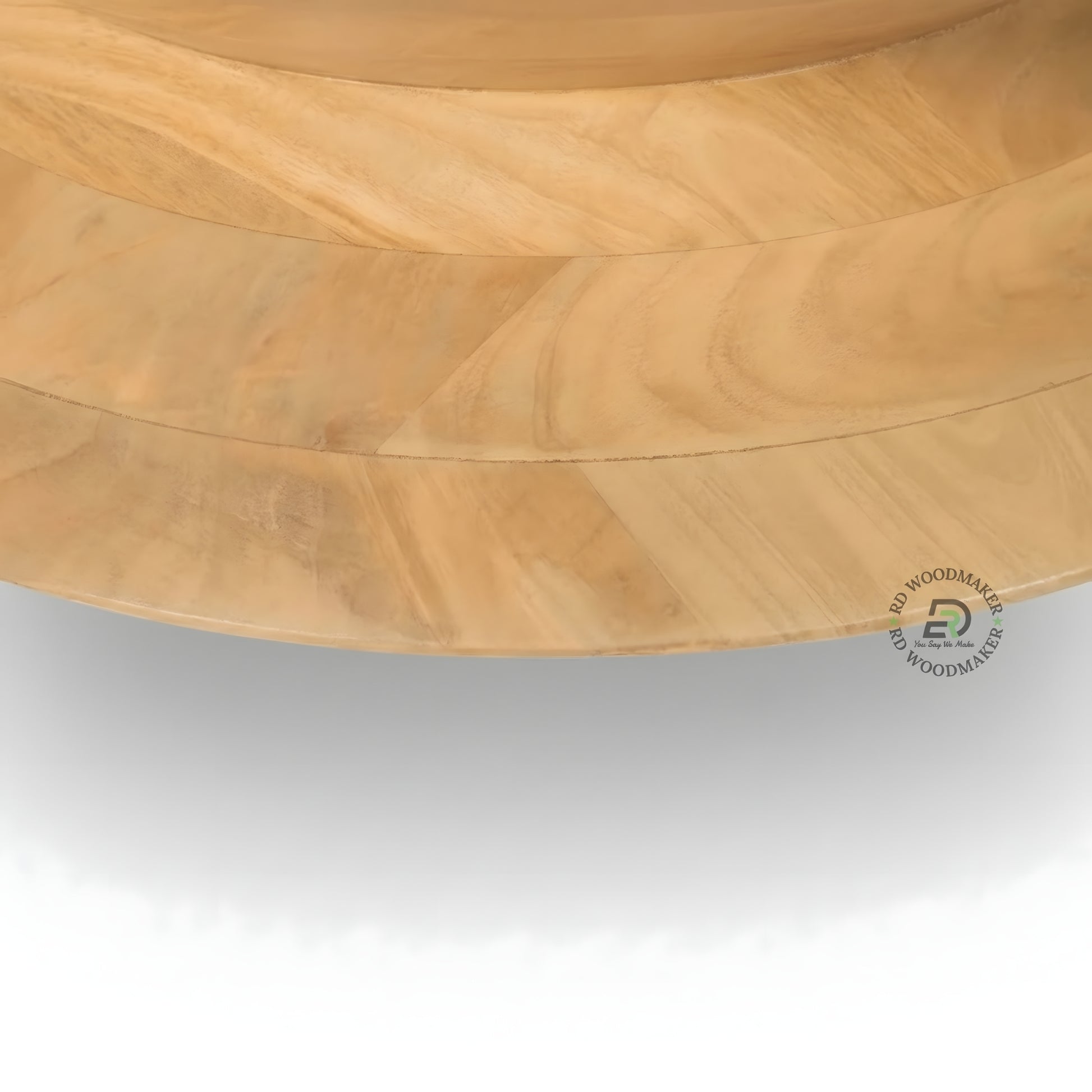WHITE DISTRESSED JAALI ROUND COFFEE TABLE