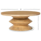 WHITE DISTRESSED JAALI ROUND COFFEE TABLE
