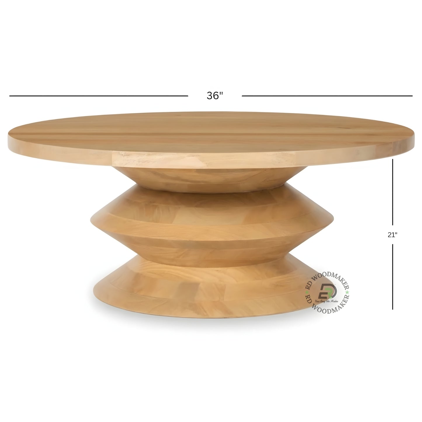 WHITE DISTRESSED JAALI ROUND COFFEE TABLE