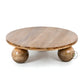 MODERN SCULPTURAL PEDESTAL ROUND COFFEE TABLE