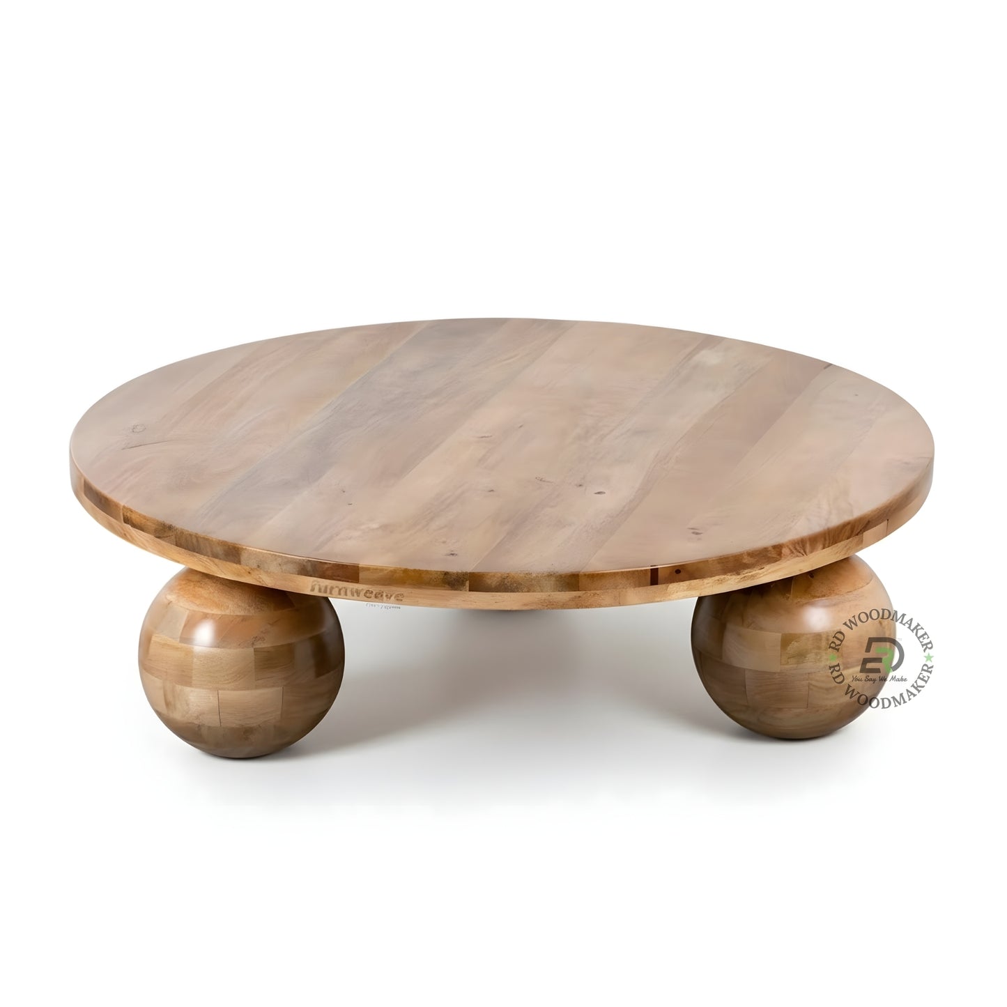 MODERN SCULPTURAL PEDESTAL ROUND COFFEE TABLE
