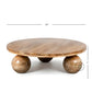 MODERN SCULPTURAL PEDESTAL ROUND COFFEE TABLE