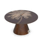 ARTISTIC PALM DESIGN ROUND COFFEE TABLE