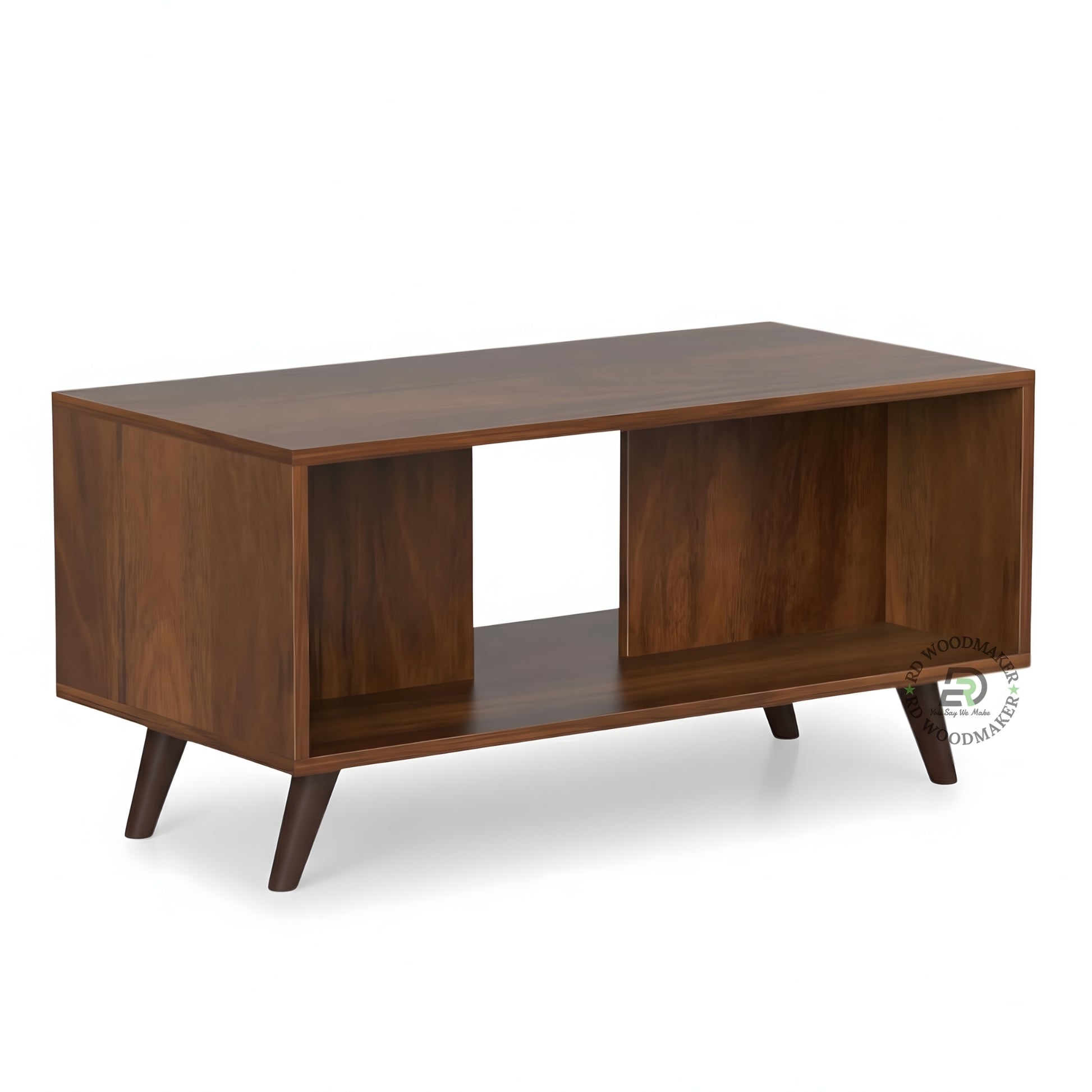 MID-CENTURY MODERN OPEN SHELF COFFEE TABLE