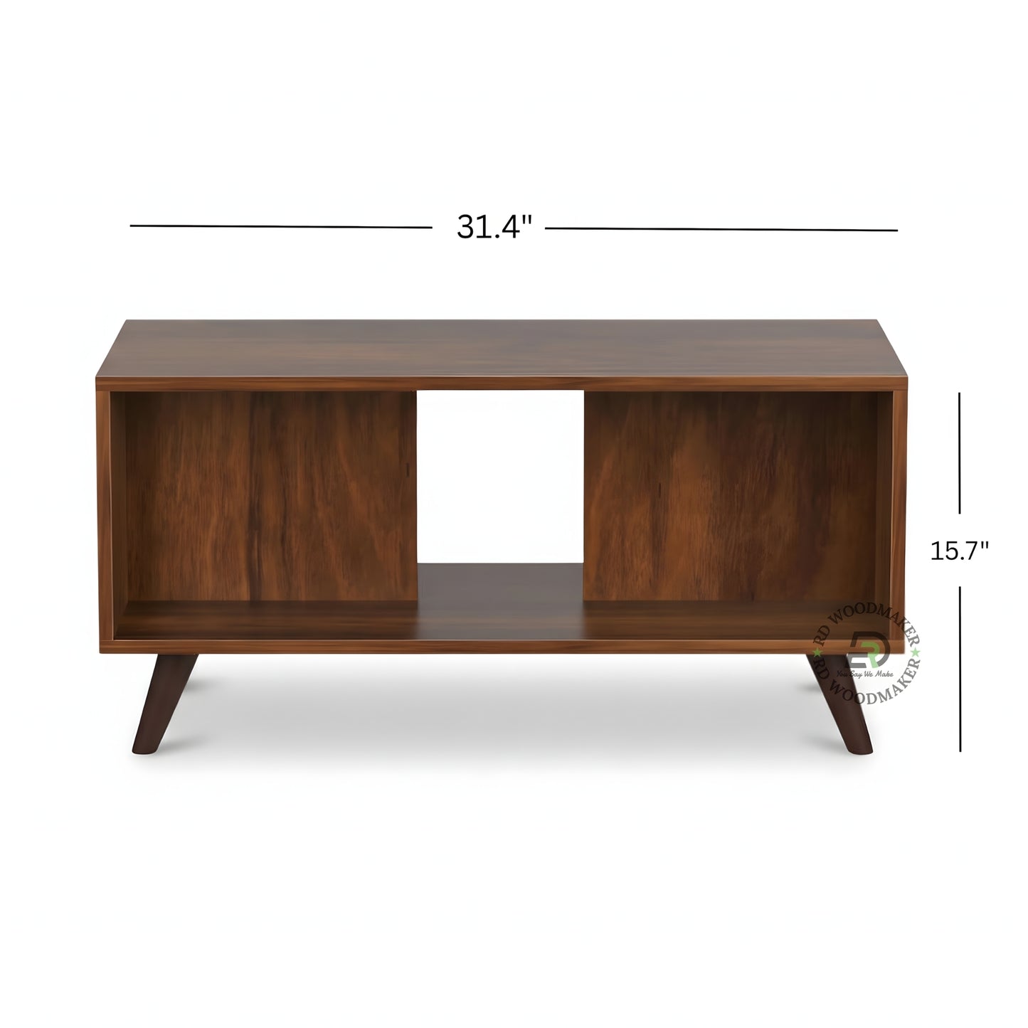 MID-CENTURY MODERN OPEN SHELF COFFEE TABLE