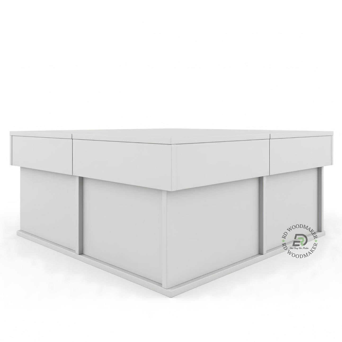 MODERN WHITE STORAGE COFFEE TABLE