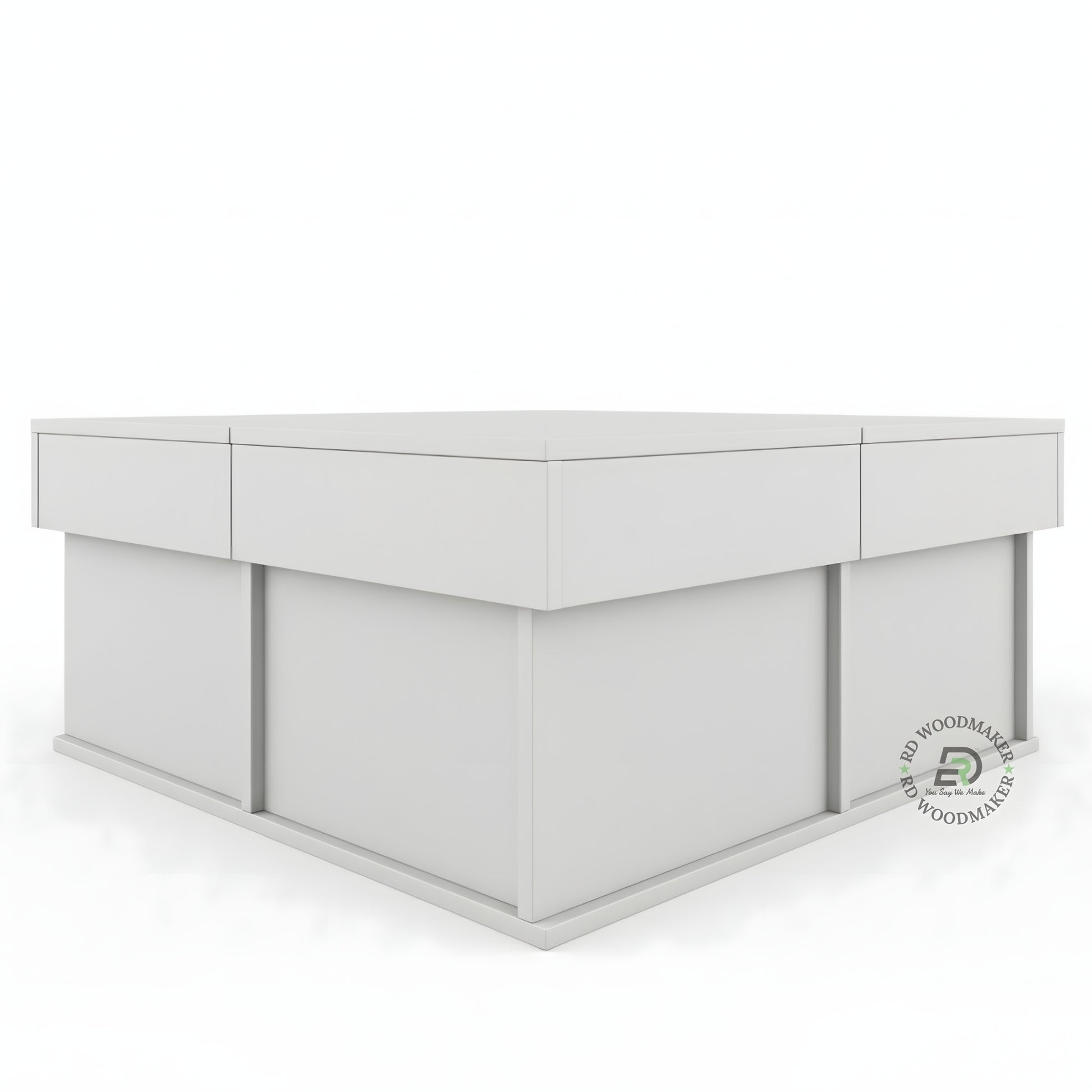 MODERN WHITE STORAGE COFFEE TABLE