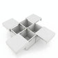 MODERN WHITE STORAGE COFFEE TABLE