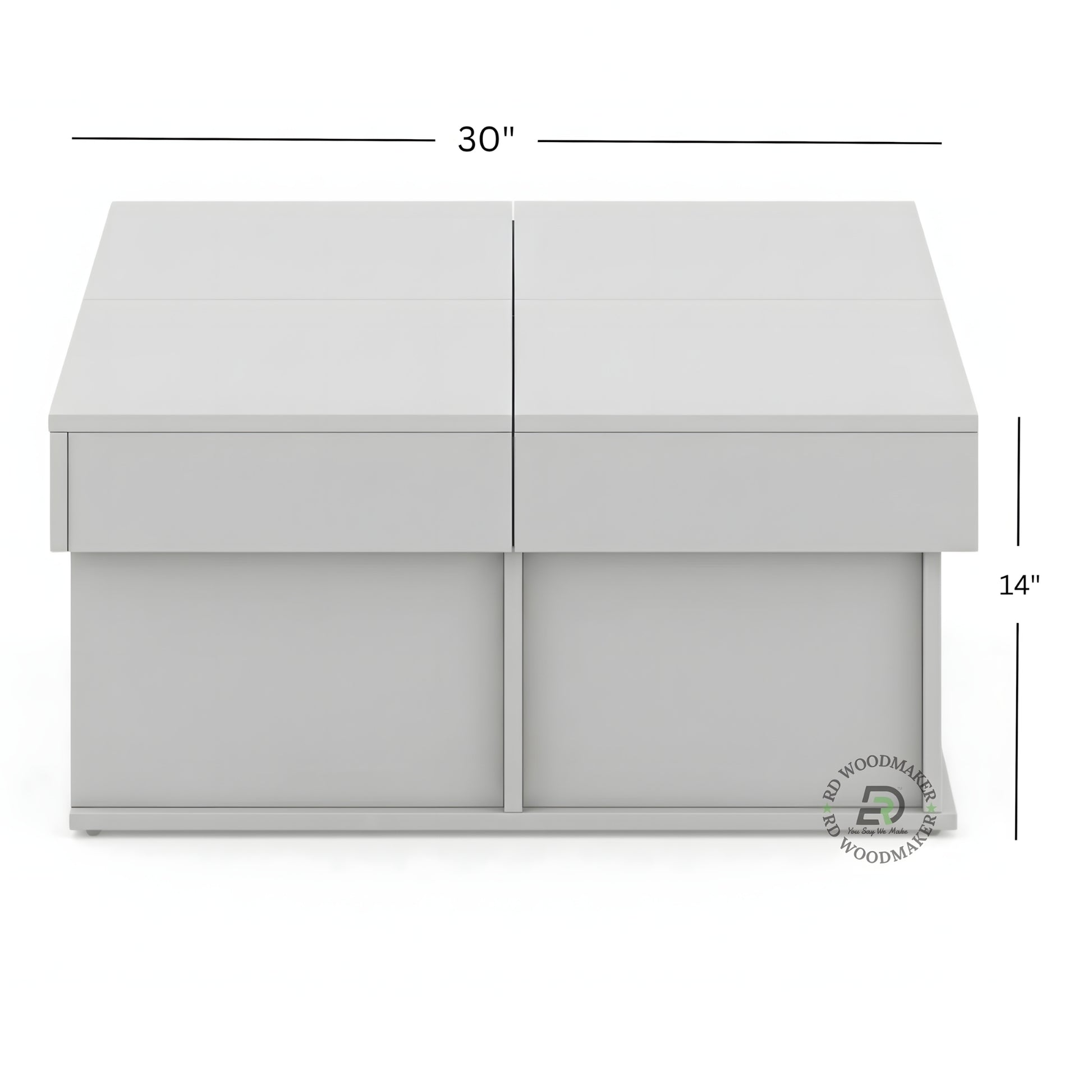 MODERN WHITE STORAGE COFFEE TABLE