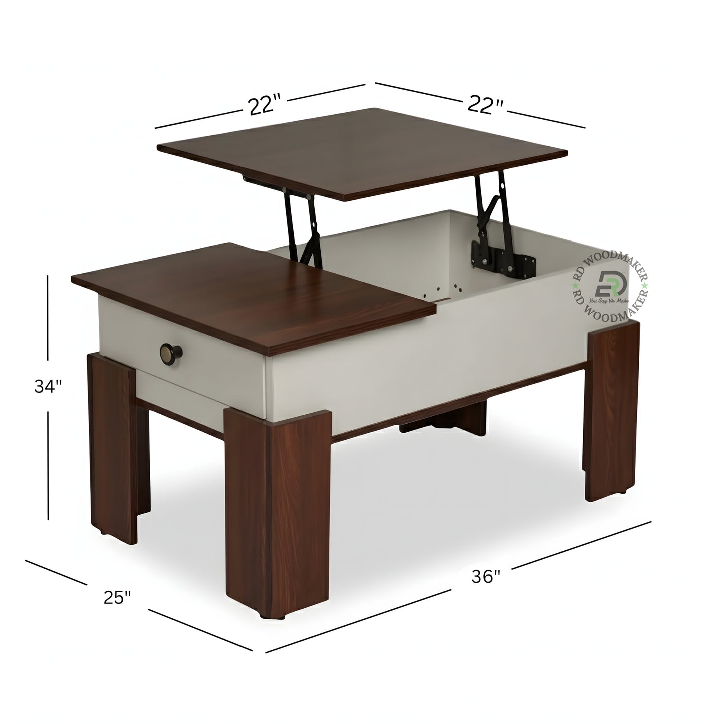 LIFT TOP STORAGE COFFEE TABLE WITH HIDDEN COMPARTMENT