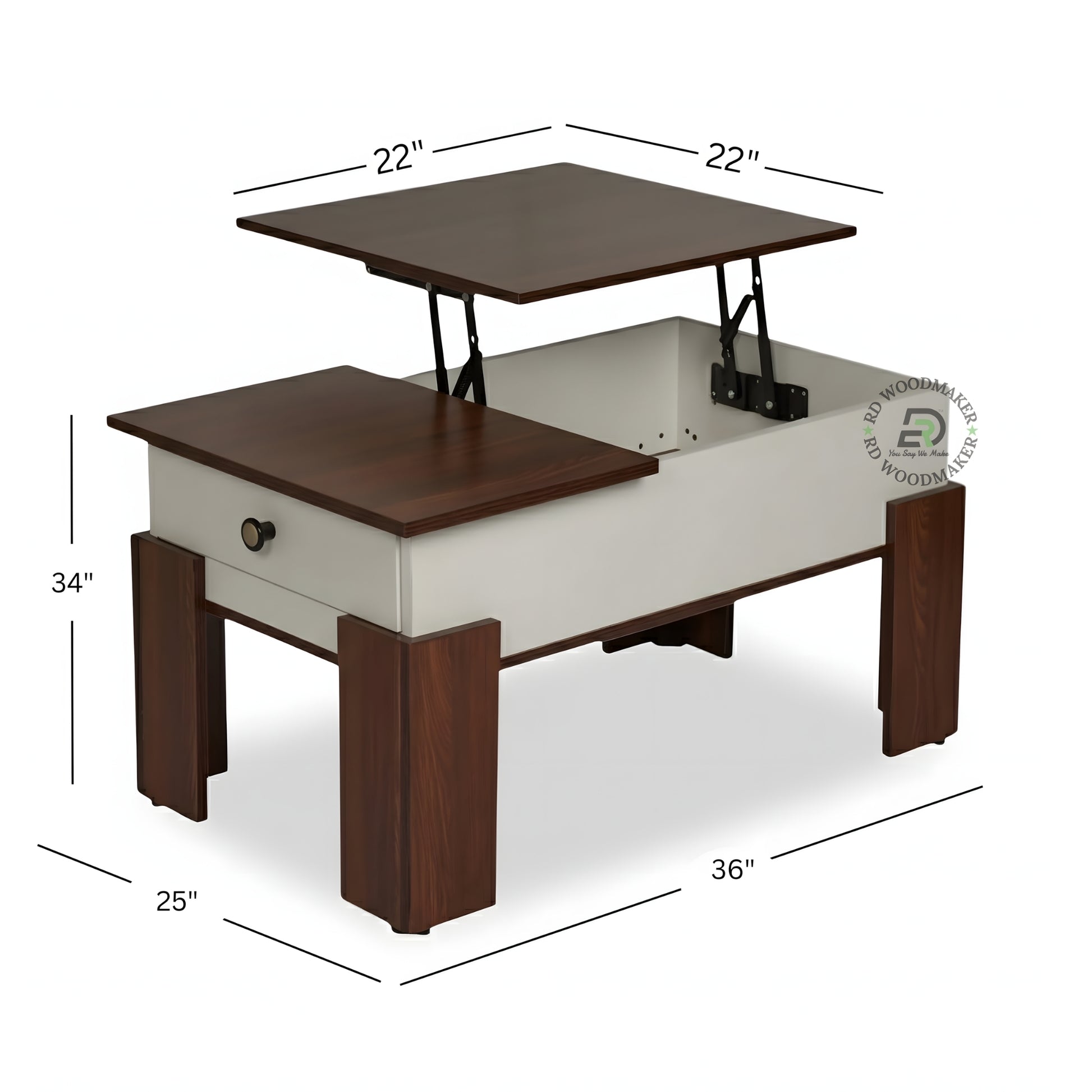 LIFT TOP STORAGE COFFEE TABLE WITH HIDDEN COMPARTMENT