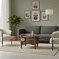 ROUND OPEN SHELF COFFEE TABLE WITH SPINDLE DESIGN