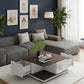SQUARE STORAGE COFFEE TABLE WITH OPEN SHELVES