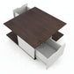 SQUARE STORAGE COFFEE TABLE WITH OPEN SHELVES