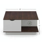 SQUARE STORAGE COFFEE TABLE WITH OPEN SHELVES