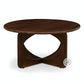 ROUND CROSS BASE WOODEN COFFEE TABLE