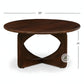 ROUND CROSS BASE WOODEN COFFEE TABLE