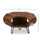 SOLID WOOD HEXAGON MODERN COFFEE TABLE WITH OPEN STORAGE