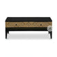 LUXURY HANDCARVED BLACK & GOLD DESIGNER COFFEE TABLE
