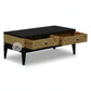 LUXURY HANDCARVED BLACK & GOLD DESIGNER COFFEE TABLE