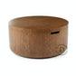 ROUND SOLID WOOD DRUM STORAGE COFFEE TABLE