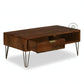 MODERN RECTANGULAR WOODEN COFFEE TABLE WITH STORAGE