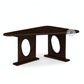 TRIANGULAR SOLID WOOD DESIGNER COFFEE TABLE WITH CUTOUT BASE