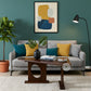 TRIANGULAR SOLID WOOD DESIGNER COFFEE TABLE WITH CUTOUT BASE