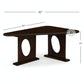 TRIANGULAR SOLID WOOD DESIGNER COFFEE TABLE WITH CUTOUT BASE