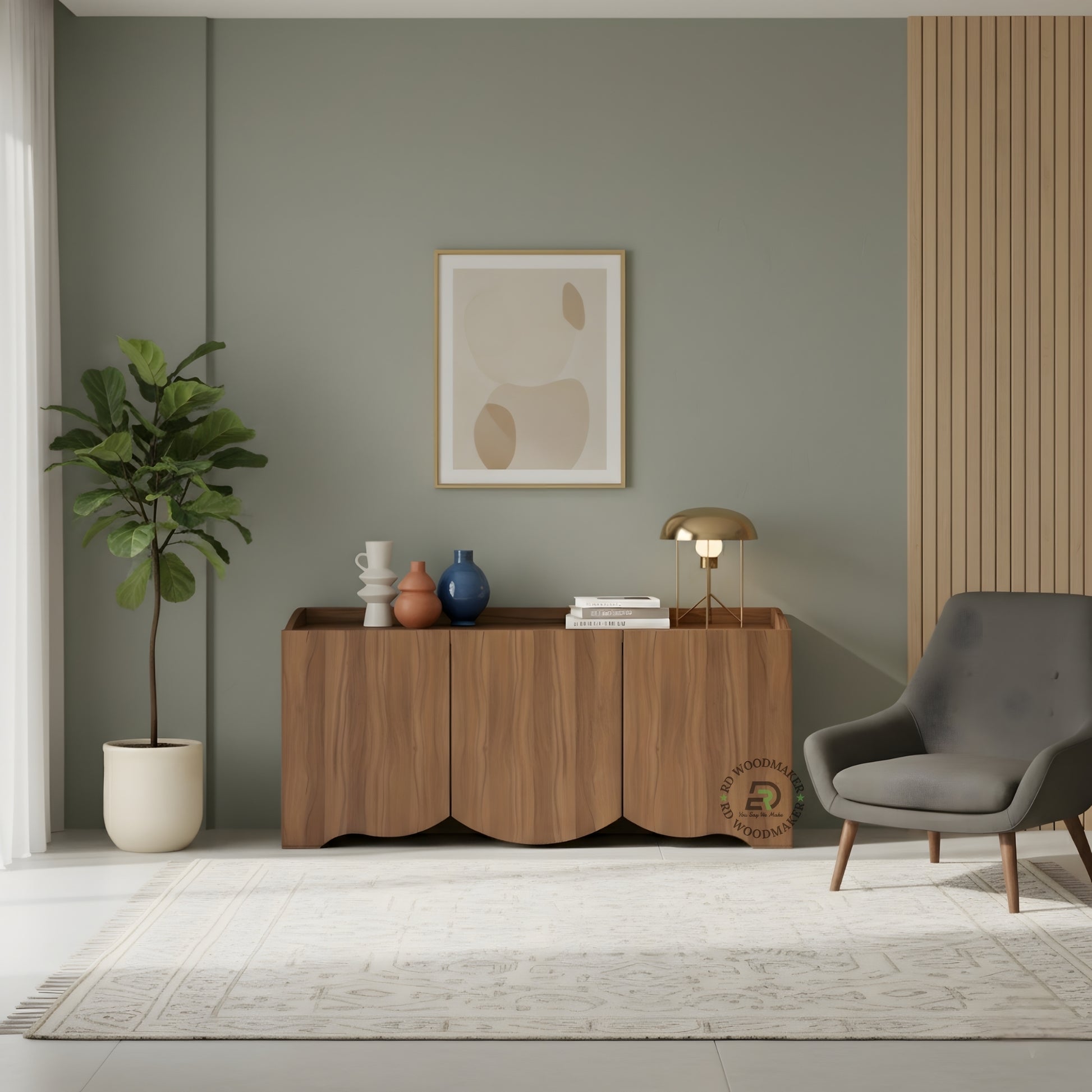 MODERN MINIMAL WOODEN STORAGE COFFEE TABLE
