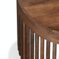 ROUND SLATTED WOODEN COFFEE TABLE