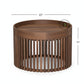 ROUND SLATTED WOODEN COFFEE TABLE