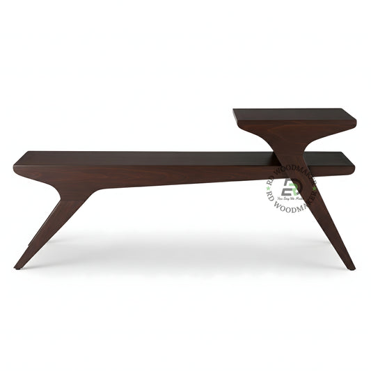 MODERN SCULPTURAL WOODEN COFFEE TABLE