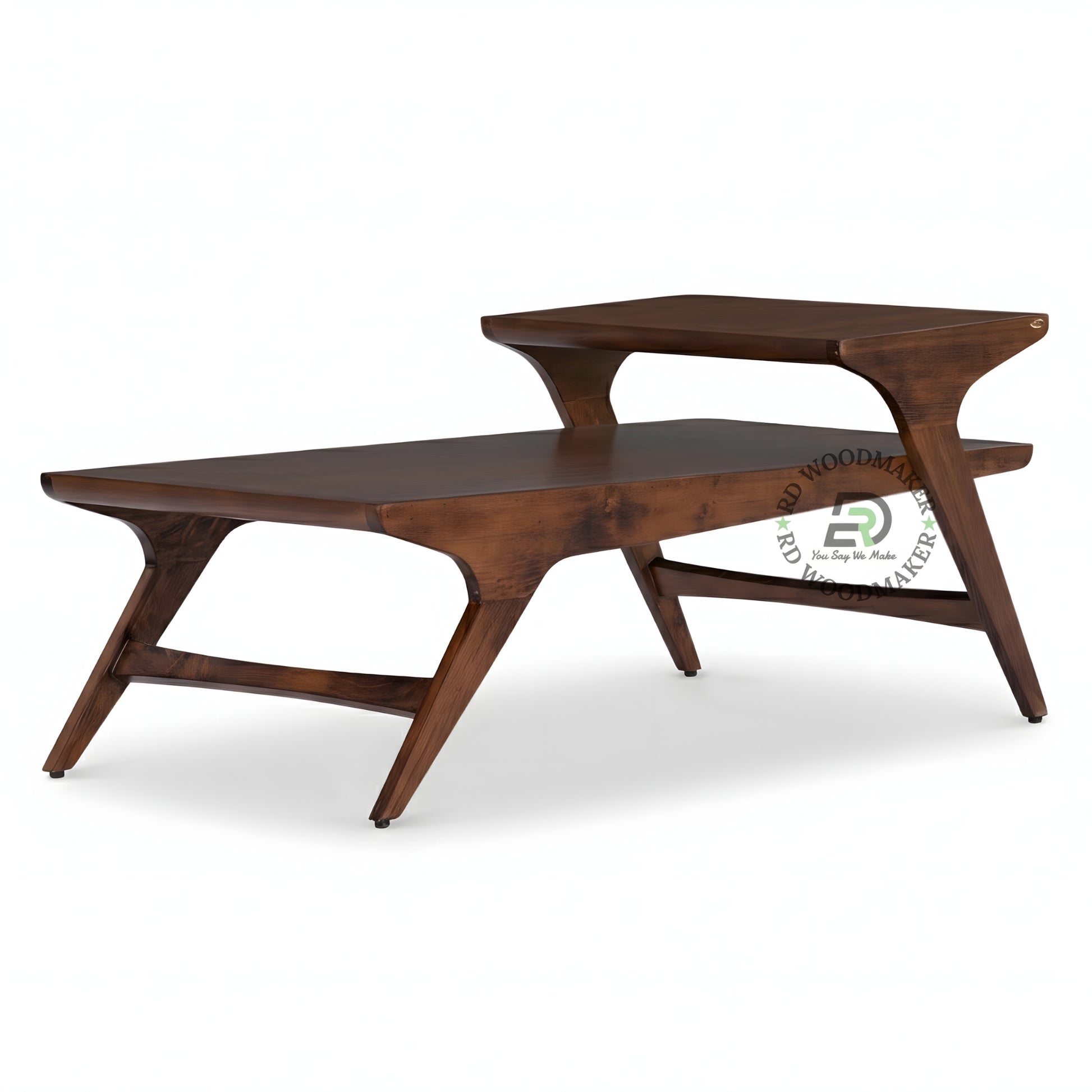 MODERN SCULPTURAL WOODEN COFFEE TABLE