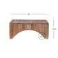 HANDCRAFTED TEXTURED WOODEN COFFEE TABLE