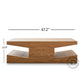 MODERN LOW PROFILE WOODEN COFFEE TABLE WITH OPEN BASE