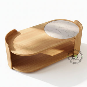 AURORA CURVE MARBLE TOP COFFEE TABLE